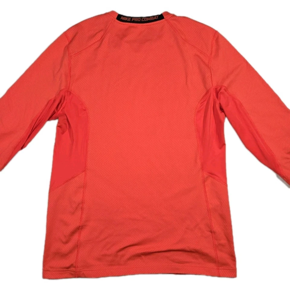 Nike DriFit Pro Combat Hyperwarm Lite ajustado vermelho fusão masculino grande - Imagem 3 de 4