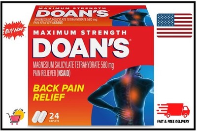 Doan's Extra Strength Backache Pain Reliever, Caplets, 24 Count