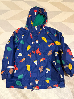 Mini Boden Kids 3 in 1 Hooded Fleece Lined Full Zip Jacket 6 7Y Blue