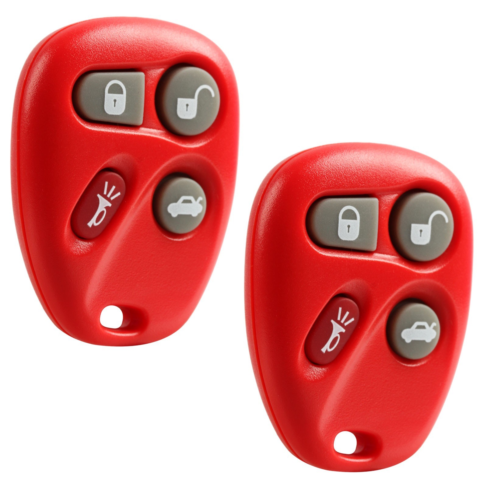 2 Key Fob Remote Replacement for 2001-2005 GM 25695954 KOBLEAR1XT Red