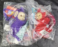 McDonalds VTG 2000 Teletubbies Tinky Winky and Po Happy Meal Toys Sealed NOS