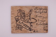 Birch Bark Postcard Caro MI 1910s Hand Drawn Comic Helen Wells