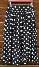 H&M Full Midi Skirt US Size 8 Polka Dot Blk W...