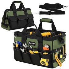 Soft Handle Large Zipper Toolbag, Green Organizer