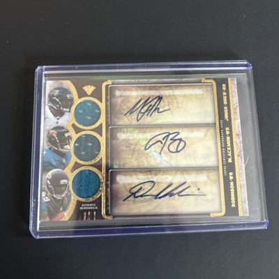 2013 Topps Triple Threads Auto Relic Trios Robinson/Jones Drew/Blackmon /27