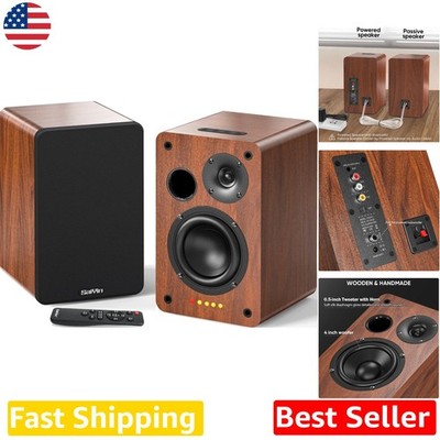 Powered Bookshelf Speakers TV PC Turntable 4'' Woofer Bluetooth Sub Out