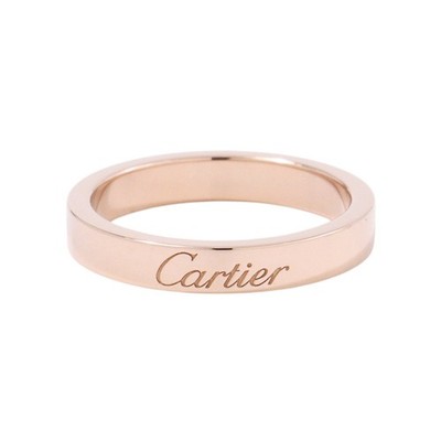 CARTIER C de Cartier Wedding Ring Size 48/#8 18K Pink Gold B4087248/B4087200