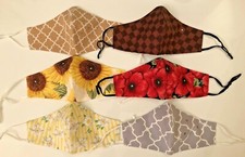 Fashion Comfortable Reversible Washable Face Mask with Swarovsky Accent