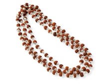 Mala 108 perles - Argent massif & Rudraksha 6mm 