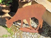 Edelrost Reh äSend JäGer Weihnachtsdeko Rost Wildtiere Gartendeko Metall