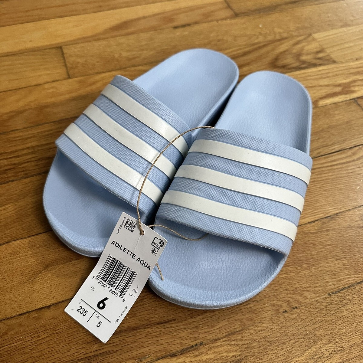 Adilette Aqua Womens Blue Slides Adidas Adilette Aqua Women Slides