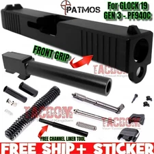 PATMOS Arms JUDAH slide for GLOCK 19 Black Nitride + Slide Parts Kit + Barrel US
