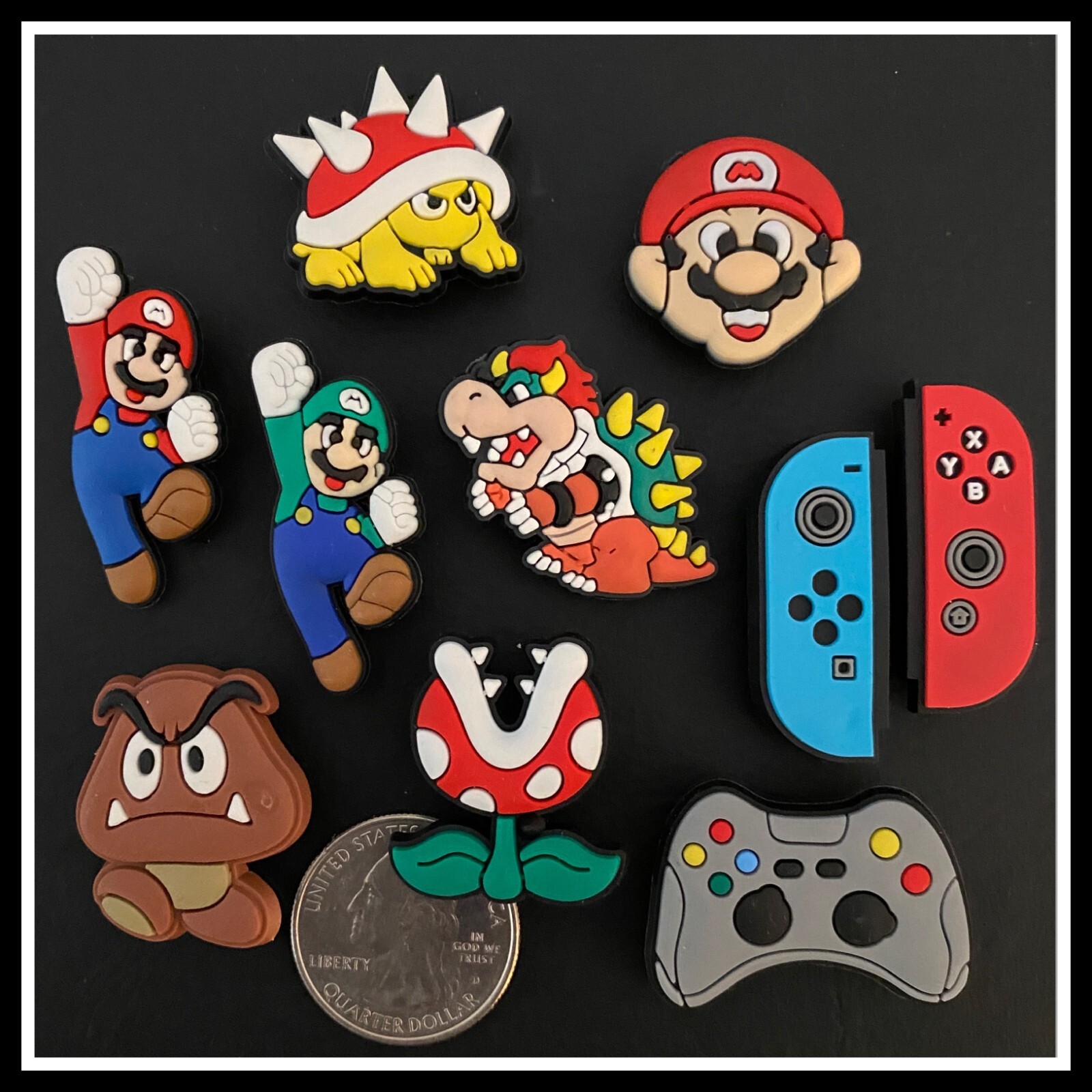 10 Shoe Charms for Crocs MARIO Game Controller Switch Yoshi Goomba Luigi  Bowser | eBay