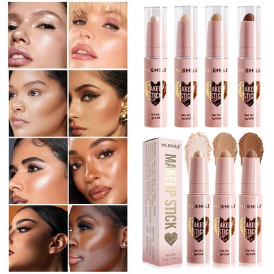 3D Face Brighten Highlighter Stick Cosmetic Face Contour Bronzer Solid Cream  