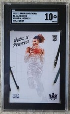 SGC 10 Jalen Green 2021-22 Court Kings #4 Works In Progress Rookie RC Violet /49