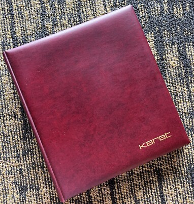 VINTAGE - LINDNER - KARAT  COIN BOOK / ALBUM - 7 PAGE FOLDER - LIGHTLY USED -