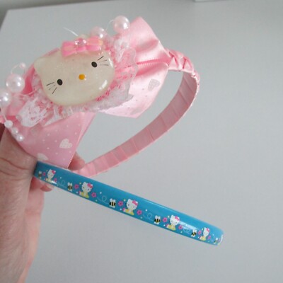 Two Hello Kitty Girls Hairband Headband Pink Sanro Turquiose Free Ship