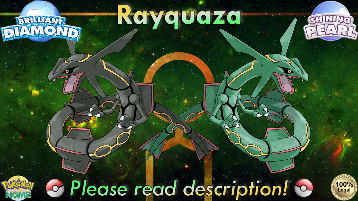 Shiny RAYQUAZA 6IV / Pokemon Brilliant Diamond and Shining 