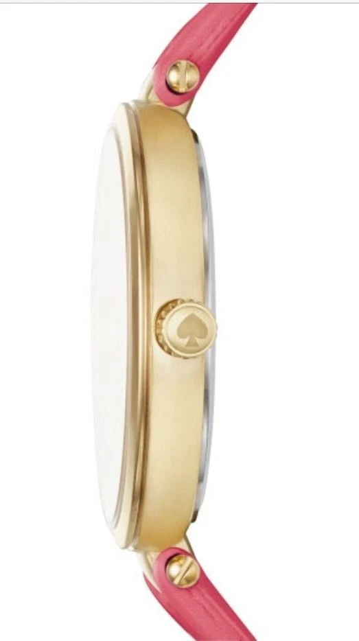 Orologio KATE SPADE Holland Neon Geranio Cinturino Pelle 34mm KSW1135 NUOVO!