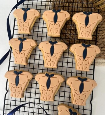 Torso mit Krawatte Ausstecher und Fondant Stempel, Stripper, Junggesellinnenabschied, Magic Mike