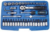 SteckschlüSselsatz 1/4 Zoll, 41-Teilig 6,3 Mm Antrieb Chrom-Vanadium Sw-Stahl