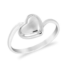 Elegantly Stylish Heart of Love Swirling Sterling Silver Ring - 8