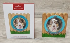 Hallmark Keepsake Christmas Ornament Doggy In The Window Frame Photo Holder 2023