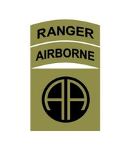 82nd Airborne Range Division All American Vinyl Window Decal/Sticker Olive/Black