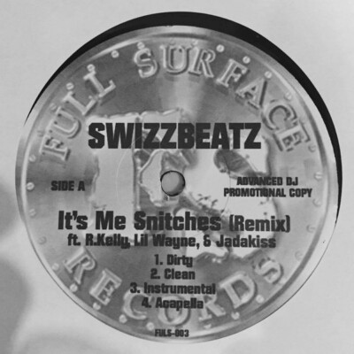 Swizz Beatz - It s Me Snitches (Remix) / Bust Ya Gunz / VG / 12'''', Promo