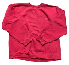 Vintage Nike Sweatshirt Mens XL Red Pullover Sweater Crew Top Made In USA 90s