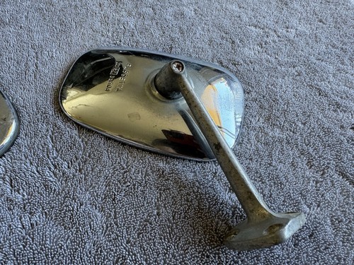 Vintage Fassetta Fiat Spider 124 850 1800 Side View Mirror Original Finish Rare - Picture 5 of 10