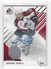 2016-17 UPPER DECK SP GAME USED JAROME IGINLA JERSEY AUTOGRAPH #34! AVALANCHE!
