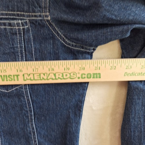 Westbound Women's Blue Jean Jacket M Cotton Dark Wash Rhinestone Snap Buttons - Picture 7 of 12