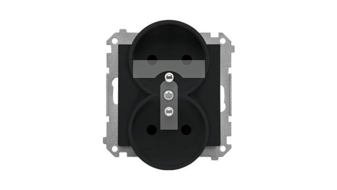 Simon 55 Double plug socket with grounding and shutters (module) 16 A, 25 /T2UK
