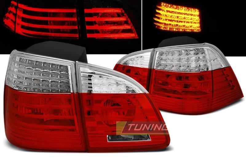 Feux arriere BMW Serie 5 E61 Break optiques LED haute finition rouge et blanc