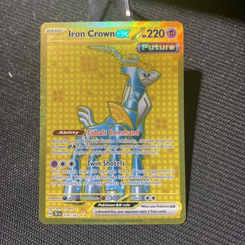 Iron Crown ex 216/162 Pokemon TCG Temporal Forces Hyper Rare Gold Rare NM/M - Picture 1 of 2