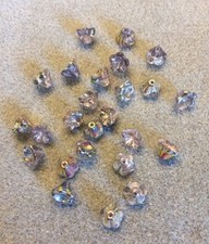 Czech Glass Bell Flower beads Vitrail Light Rosaline