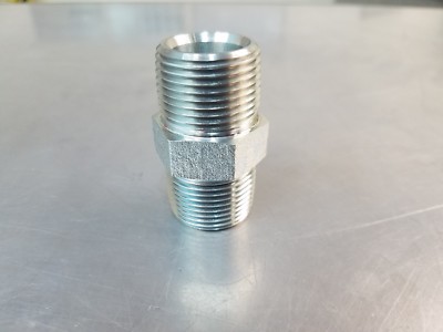 5404-04-04  Hydraulic Adapter Fitting 1/4'' Male NPT X 1/4'' Male NPT