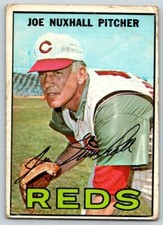1967 Topps JOE NUXHALL #44 Reds creases - FREE Ship!