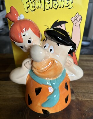 Die Feuersteins Flintstones Keramik XL Spardose Fred Feuerstein + Pebbles