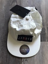 Nike Air Jordan Big Kids Adjustable Hat 9A0411 001 White Stone New