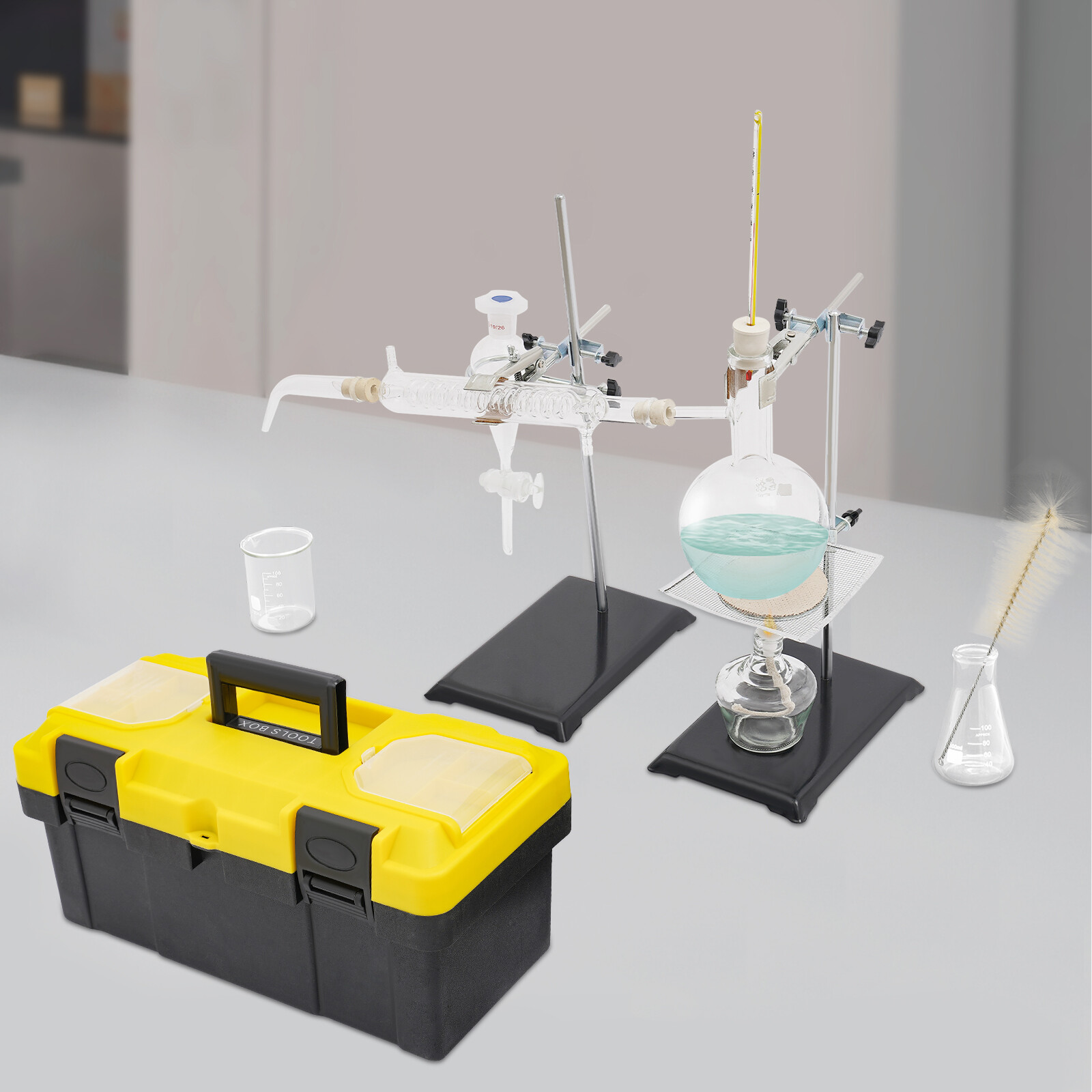 500ml Essential Oil Distillation Kit Lab Apparatus Distillation Glassware Set thumbnail 17