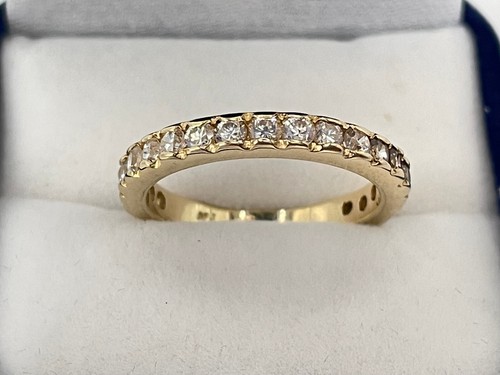 14ct Gold Cubic Zirconia Eternity Ring. Goldmine Jewellers.