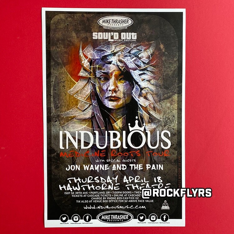 INDUBIOUS 2019 Concert Promo 11x17 Street Poster