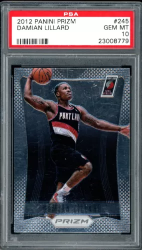 2012-13 Panini Prizm Damian Lillard #245 PSA 10 GEM MT Rookie RC