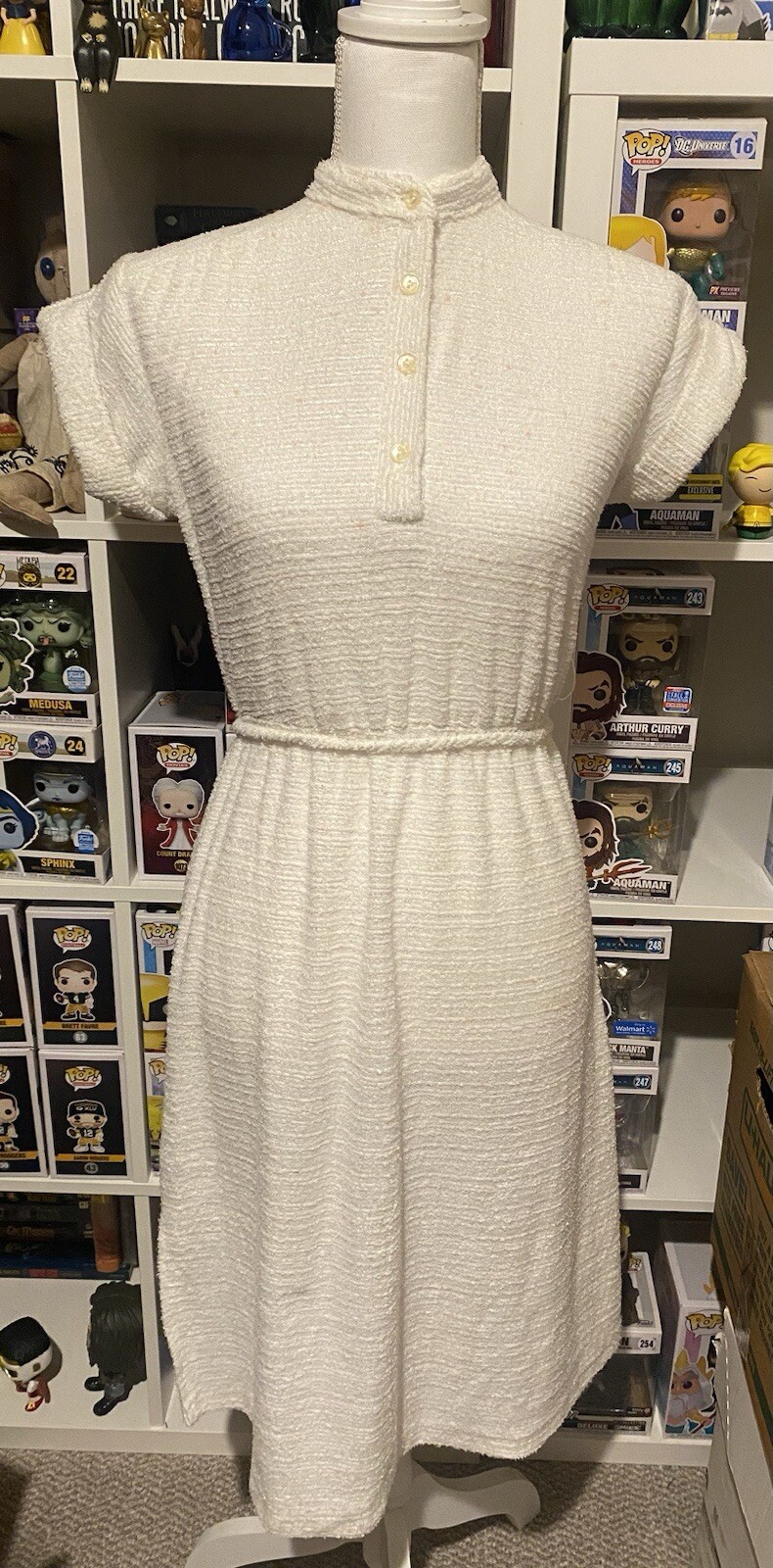 harley quinn in gold dress dc universe classics Suicide squad movie maste Brown silk midi dress group-32 Size:32/30