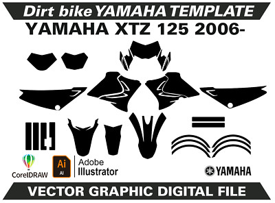 YAMAHA XTZ 125 2006- Template Vector Format Ai CDR EPS M88