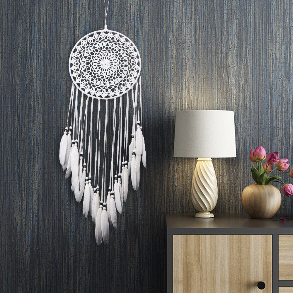 DIY Large Handmade Dream Catcher Feathers Hanging Dreamcatcher
