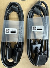 LOT OF 2 NEW OEM Dell 6 Ft Male to Male 15 Pin VGA Cable 5KL2H06509