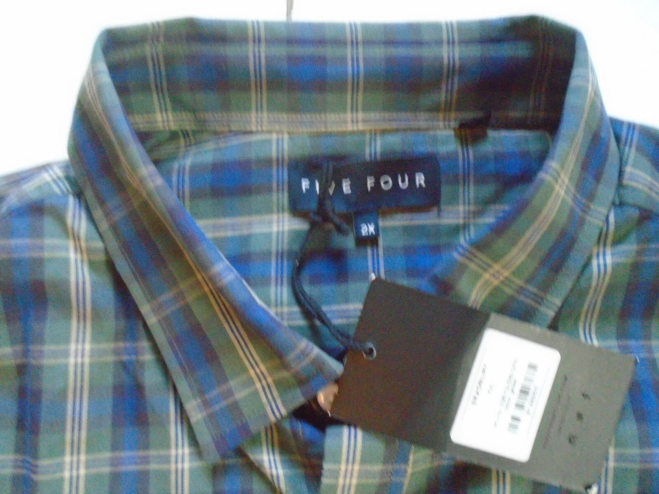 FIVE FOUR Mark McNairy Bradbury Long Sleeve Plaid Shirt 2XL NEW NWT - Image 2 of 4